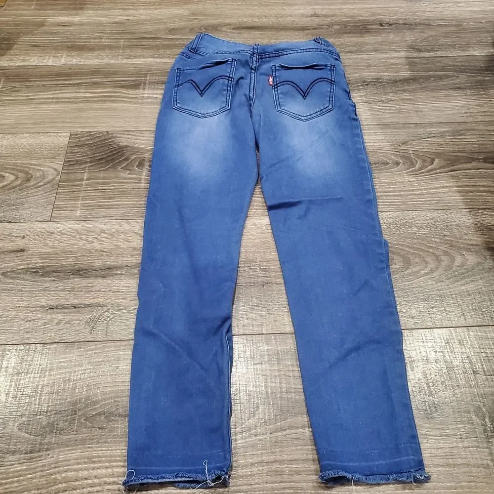 Kids Levi's Jeans Size 8 Blue Jeans with Frayed Hem